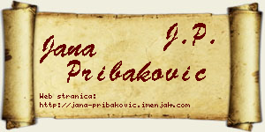 Jana Pribaković vizit kartica